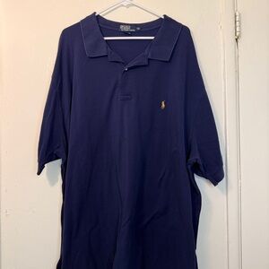 Polo Ralph Lauren 4XL Big Navy Pima Cotton Polo Shirt | Classic Preppy Aesthetic